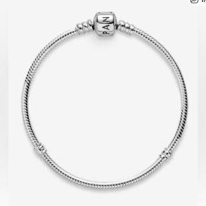 Authentic Pandora 7.9” Barrel Clasp S925 Ale Sterling Silver Moments Bracelet